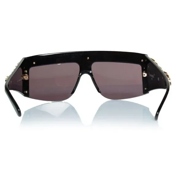 Chanel, vintage black chain sunglasses - Picture 4 of 8